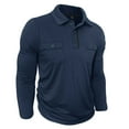 thumbnail image 6 of FYDUU Mens Polo Shirts Stylish Men's Slim Fit Shirt Casual Long Sleeve Golf T Shirt Top With Pocket Collared Pullover Shirts Daily Wear Temperament Basic Tee, 6 of 7