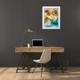 thumbnail image 3 of Loreth, Lanie 19x24 White Modern Wood Framed Museum Art Print Titled - Flowers in Teal Vase I, 3 of 4