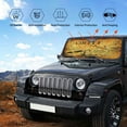 thumbnail image 6 of Disketp Windshield Sun Shade, Car Sun Shade For Front Window Coffee Vintage Sunshades Sun Visor Protector Blocks Uv Rays Foldable, 6 of 9