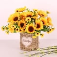 thumbnail image 2 of Helianthus De Bouquet De Girasol Artificial Para Decoración De Hoteles Hogar - Amarillo Soledad Ramo de Girasol Artificial, 2 of 10