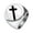 Silver, variant on Men's Stainless Steel 18MM Round Cross Biker Chunky Statement Ring Fashion Lucky Trend Band Gold Size 9