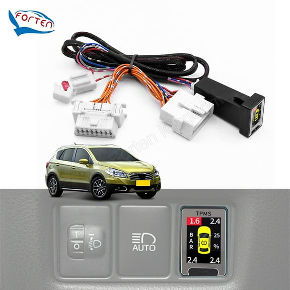 OBD LCD Screen Display TPMS Type Tire Pressure Monitor System For Suzuki S-cross 2012-18