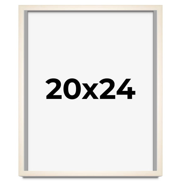 20x24 Frame White Wheat Solid Wood Picture Frame | Moulding Width 0.75 Inches | Interior Depth 0.5
