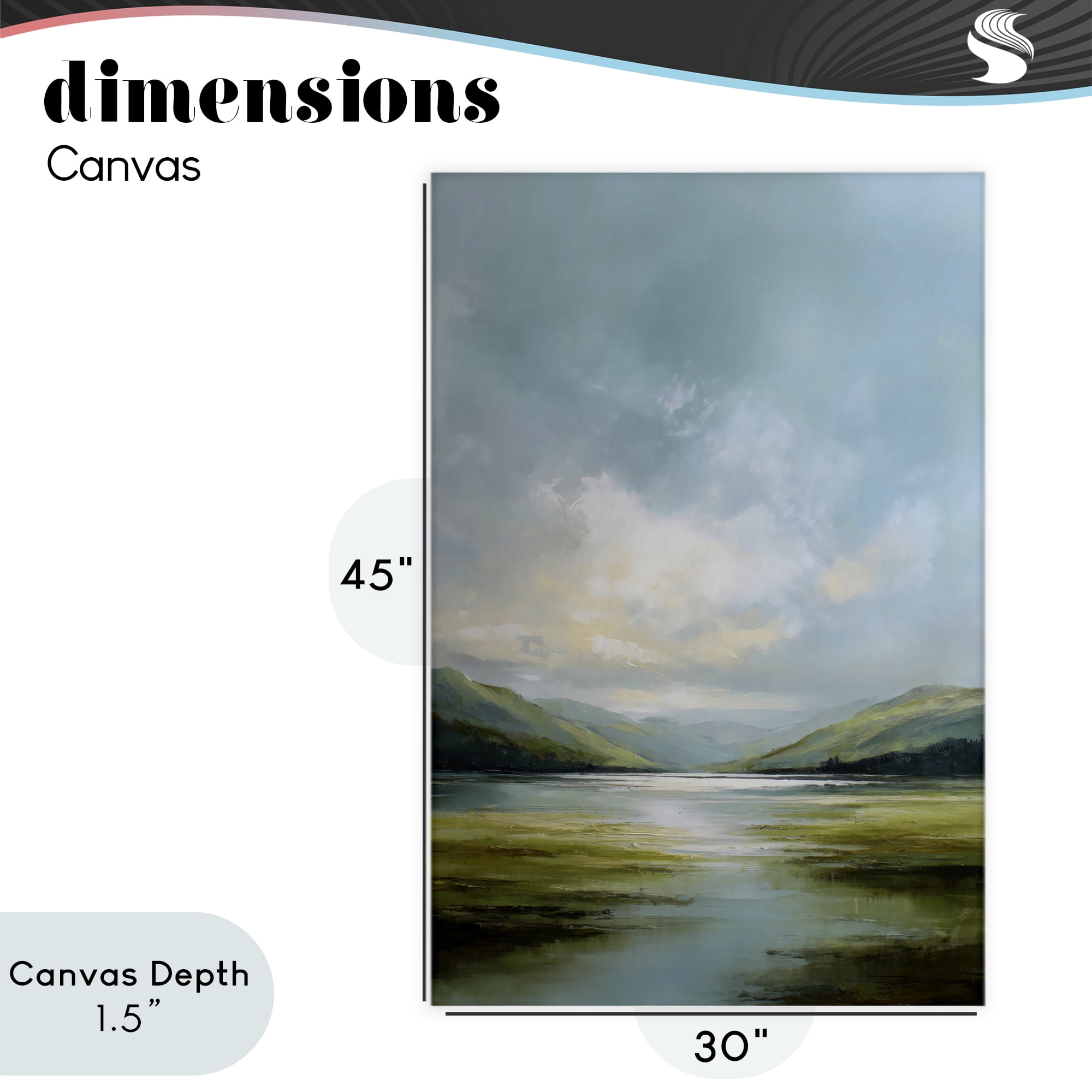 Stupell Industries Here Comes Sun over Valley Canvas Wall Art, design by Petal Prints Design