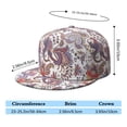 thumbnail image 5 of Retro Chic Baseball Cap - Exotic Mandala Design Flat Brim Hat - Adjustable Urban Style for Streetwear Fans, 5 of 5