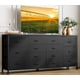 thumbnail image 1 of 63 - pulgada 14 - cajón negra fabric cómoda con power outlet, suitable as a mesa de TV para 65, 70, 75 - pulgada tvs, long entertainment center para dormitorio, closet, sala de estar, y entrada, 1 of 7