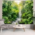 thumbnail image 2 of Forest Tapestry Green Landscape Wall Tapestry, Nature tapestries for Bedroom Ceiling Tapestries Wall Hanging for Bedroom Living Room Wall Decor Forest 30"x40", 2 of 7
