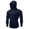 thumbnail image 2 of ZyeKqe Hoodies for Men Long Sleeve Sun Protection Shirts Drawstring Outdoor Hiking Fishing Workout Tops with Mask, 2 of 10