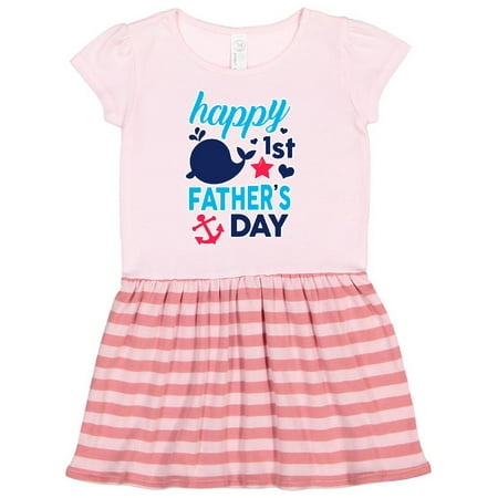 

Inktastic Nautical Themed Happy 1st Father s Day Gift Toddler Girl Dress