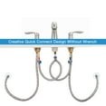 thumbnail image 4 of HOSSLLY Bathroom Faucets for Sink 3 Hole, Faucet for Bathroom Sink, Bathroom Faucet with Pop up Drain and Cold Hot Water Lines (Brushed Nickel, 2 Packs), 4 of 7