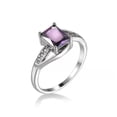 thumbnail image 2 of Purple/Green Princess Cut AAA CZ Band Women's 925 Silver Engagement Ring Sz 6-10, 2 of 9
