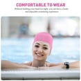 thumbnail image 3 of EeaseCA Chapeau de Natation en Silicone Utile Pratique Imperméable Protection des Oreilles pour Femmes (Rose), 3 of 8