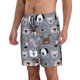 thumbnail image 2 of Balery Cute Dog Faces Traje de Baño Estilo Hawaiano para Hombre, Shorts de Secado Rápido con Bolsillos-Small, 2 of 6