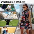 thumbnail image 6 of Uorisanigo 250th Birthday America Matching Couple Outfits Husban and Wife Clothing Golf Shirts for Men 1/4 Zip Up Workout Tops and Womens Golf Sleeveless Clothes Built in Shorts, 6 of 8