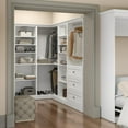 thumbnail image 2 of Bestar Versatile 97"W Engineered Wood Walk-In Closet Organizer in White, 2 of 14