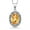 Citrine, November, variant on 925 Sterling Silver Black Onyx Pendant Necklace for Women (5.84 Cttw, Oval 14X10MM, Gemstone December Birthstone, with 18 inch Silver Chain)
