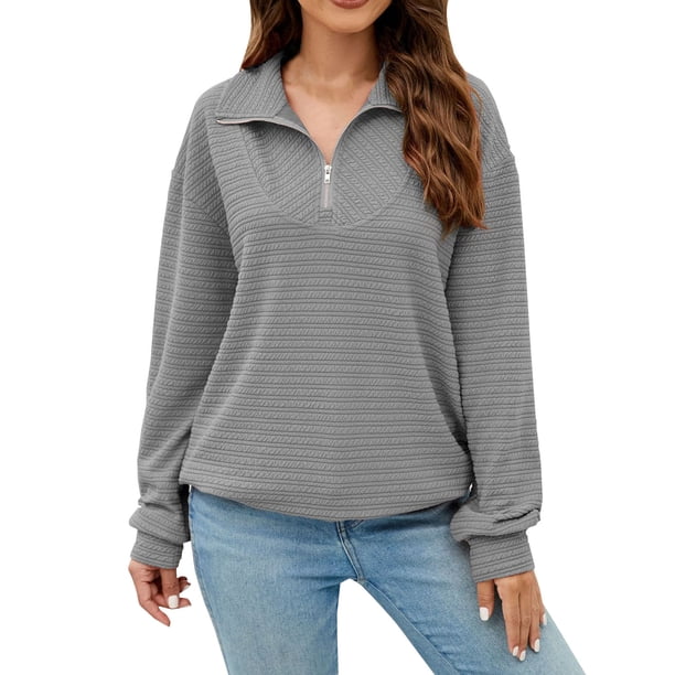 Suéter Navideño Gibobby sudaderas con media cremallera gris M