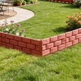 thumbnail image 6 of FeiFu Plastic Garden Fence,Brick Effect Landscape Edging,Decorative Flower Bed Border,Weather Resistant Yard Fencing for Lawn Patio,Interlocking Outdoor Path Divider Cerca de Jardin, 6 of 6