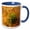 Blue/White, variant on 3drose, New Mexico, Bosque Del Apache Natl Wildlife Refuge. Gambels Quail., 11oz Two-tone Green Mug