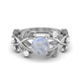 thumbnail image 1 of 6MM Round Rainbow 925 Sterling Silver Solitaire Women Wedding Classic Designer Ring, 1 of 4