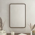 thumbnail image 3 of HBCY Creations 20" x 30" Brushed Bronze Mirror for Wall - Sturdy Metal Framed Mirror - Rectangle Mirror with Metal Frame for Bathroom, Entryway, Living Room & More!, 3 of 11