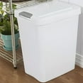 thumbnail image 7 of 7.5-gallon white trash can with push-open lid: Ideal for use as an office trash can, under-sink trash can, or a covered trash can in the kitchen, bathroom, or utility room, 7 of 7