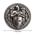 thumbnail image 2 of Fashion Templar Knight Cross Brooch Stainless Steel Round Lapel Pin Badge Handcrafted Lapel Pin Badge Brooch for Men Women, 2 of 7