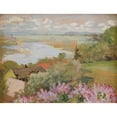 thumbnail image 2 of Jacek Malczewski 14x12 Black Ornate Wood Framed Double Matted Museum Art Print Titled: Valley of the Vistula from Zwierzyniec (1905), 2 of 5