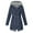 Dark Blue, variant on TJAZFJPA Corduroy Jacket Women Solid Rain Jacket Outdoor Plus Size Hooded Windproof Loose Coat Womens Ski Jacket Womens Jackets