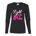 thumbnail image 2 of Wild Bobby for a Support Awareness Breast Cancer Awareness Women Graphic Long Sleeve T-Shirt, Black, Small, 2 of 6