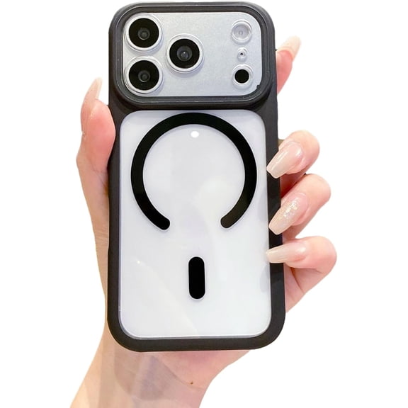 Clear Skin Feel Touch Shockproof Magnetic Phone Case for iPhone, Compatible with (Black,iPhone 14 Pro Max)