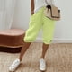 thumbnail image 3 of MKLEKYY Pantalones Cortos Para Mujer, Moda Femenina, Lisos, Con Bolsillos Grandes, Elásticos, Casuales, Capris Con Bolsillos, 3 of 4