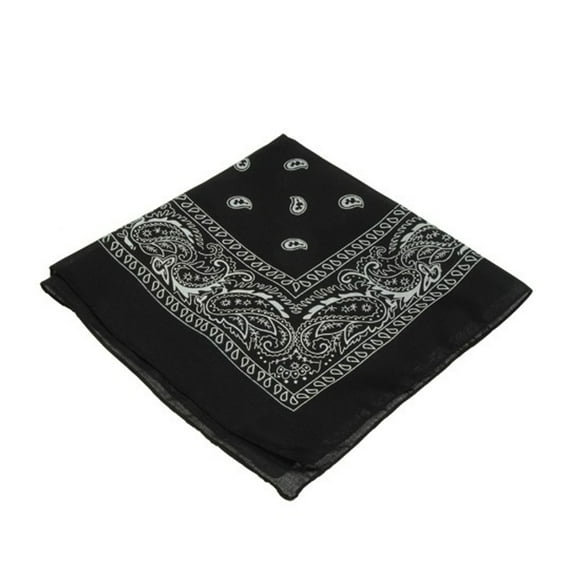 Noir Bandana Distanciation Sociale Visage Couverture Masque Wrap Paisley Biker Costume Cadeau