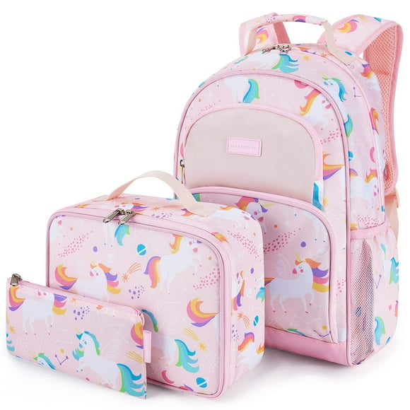 Set de mochila Mommore Unicorn para niñas a partir de 3 años, resistente al agua