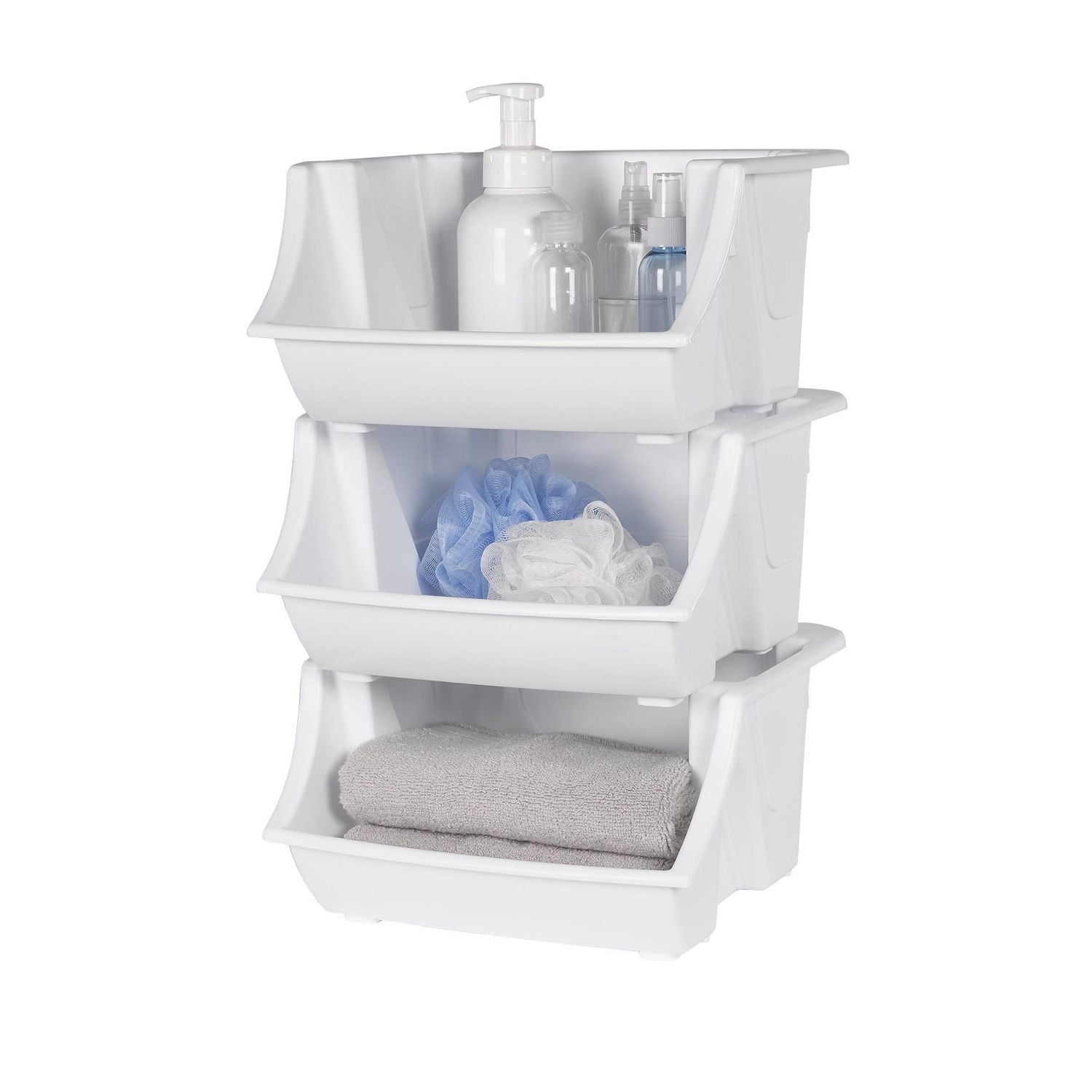 MAINSTAYS Stacking Bin 2 Pack, 2PK STACKING BIN