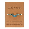 thumbnail image 2 of Neinkie Crescent Moon Braided Strand Imitation Stone Resin Bracelet Adjustable Woven String Rope Cord Card Wrap Bangle Wristband, 2 of 7