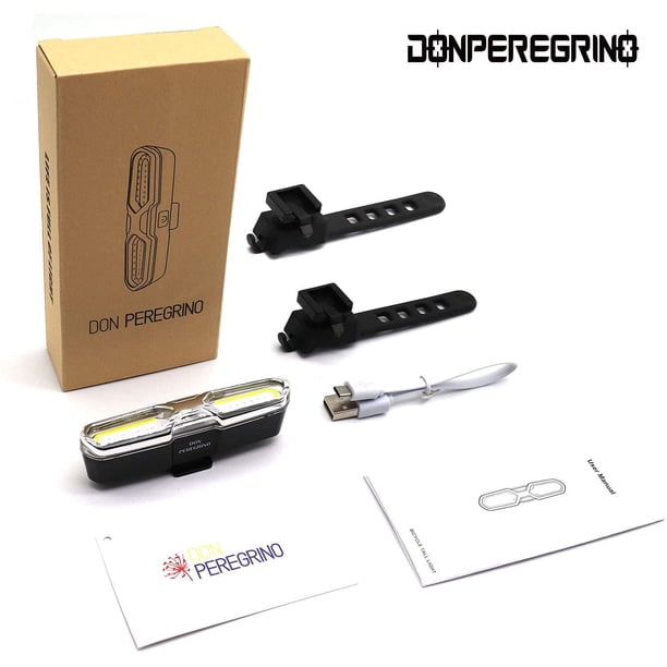 Potente luz LED trasera para bicicleta de 110 lúmenes, luz trasera recargable para bicicleta con múltiples modos para seguridad en ciclismo nocturno o diurno ShuxiuWang 8390613544933