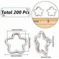 thumbnail image 2 of 1 Set 1 Box 200Pcs Plastic Hollow Beads Big Bead Frames Bulk Silver Cute Large 16mm Flowers Shape Loose Spacer Beads for Jewelry Making DIY Crafting Earrings Bracelets Necklaces Accessories Gifts, 2 of 9