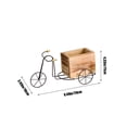 thumbnail image 3 of Adorno de mesa de bicicleta de hierro | Soporte de planta de bicicleta de metal retro | Suculenta maceta de seda | Decoración de estantes de entrada de escritorio | Marrón | 10x11x24cm | 1 Pieza, 3 of 6