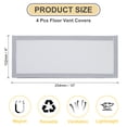 thumbnail image 2 of 4Pcs Floor Vent Covers, 10"x4" Magnetic Floor Register Air Vent Screen, White, 2 of 5