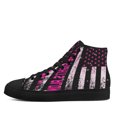 thumbnail image 3 of Breast Cancer Awareness High Top Canvas Shoes Sneakers Black Size 7.5, 3 of 7