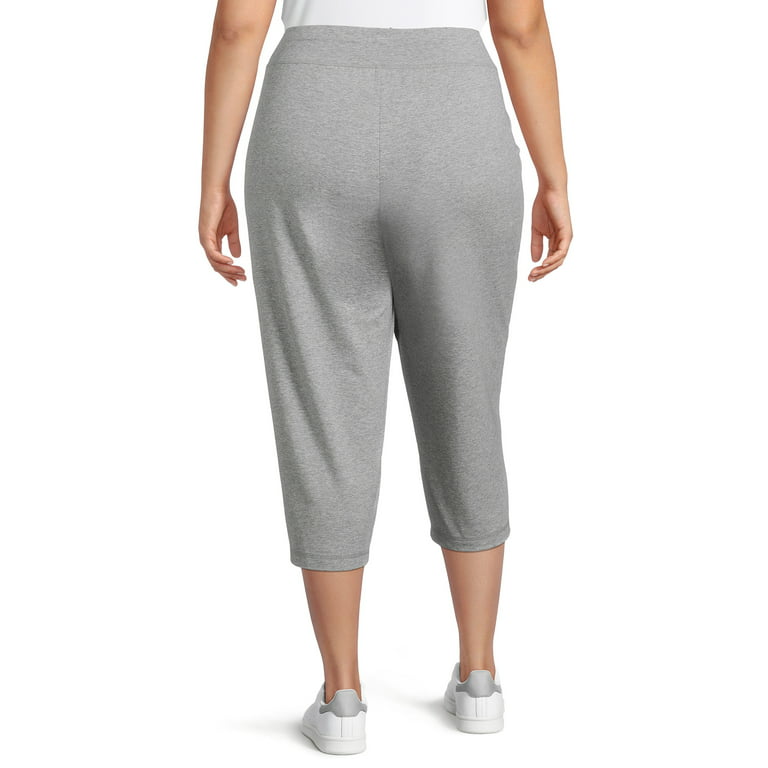 Athletic Works Women's Plus Size Pull-On Knit Mid Rise Capri Pants - Walmart .com