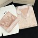 thumbnail image 4 of Pijama de seda de verano para mujer, conjunto informal, nuevo, con estampado de corazón, manga corta, ropa de dormir fina para mujer, 4 of 6