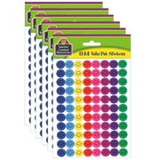 Teacher Created Resources Mini Happy Face Stickers Valu-Pak, Multi Color, 1,144 Per Pack, 6 Packs
