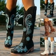 thumbnail image 2 of Mepaouo Western Cowboy Boots for Women Knee High Wide Calf Cowgirl Boots Embroidery Classic Pull on Tall Boot, 2 of 9