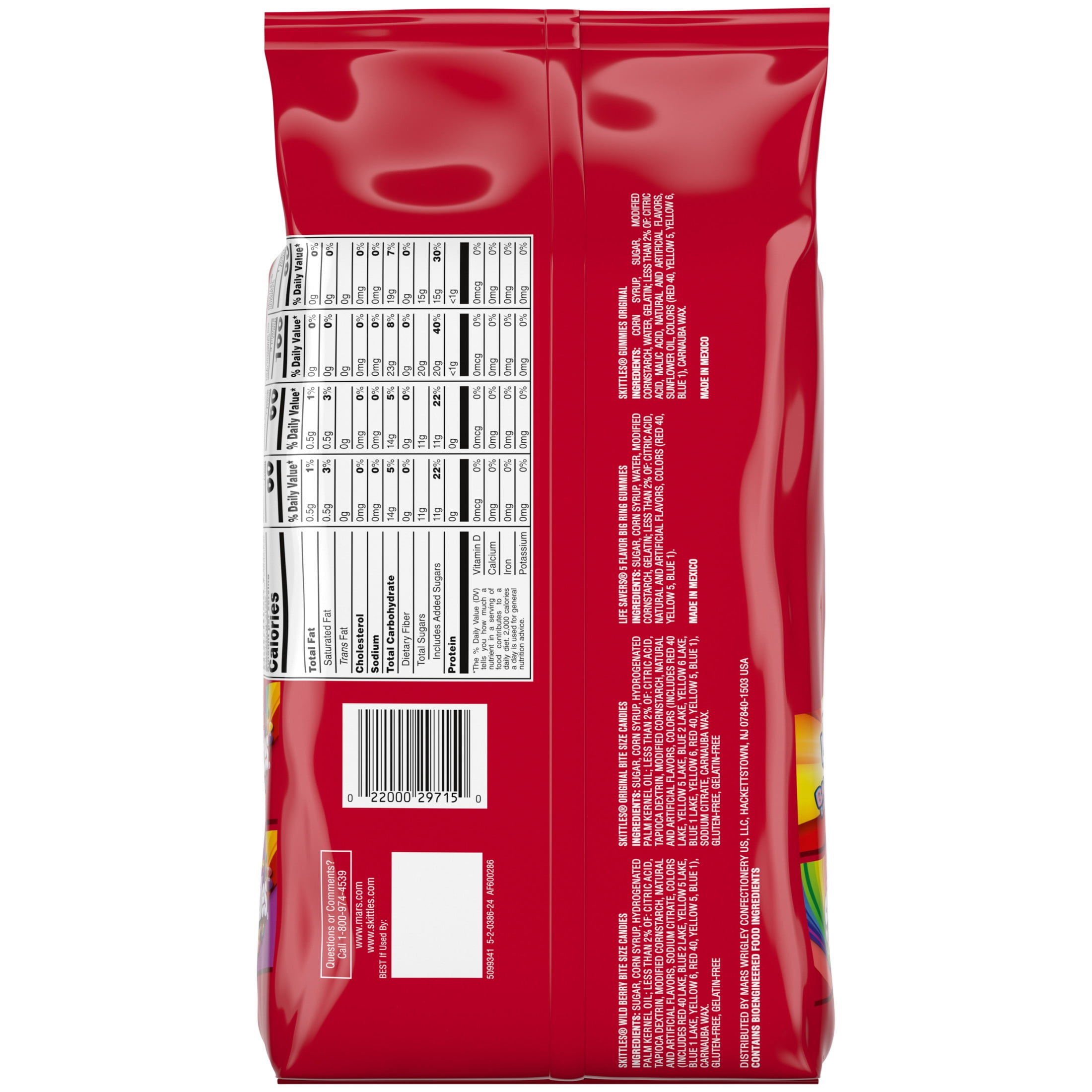 (3 pack) Skittles, Skittles Gummies & Life Savers Gummies Variety Pack, Party Size - 18.56 oz Bag