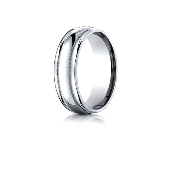 Benchmark� 14k Gold 7.5mm Comfort-fit Milgrain High Polish Carved Design Wedding Band Ring