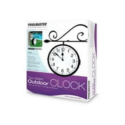 Angle View: Poolmaster Dual Sided Water Resistant Outdoor Pool Patio Hanging Clock, Black