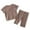 Coffee, variant on oqasdz Baby Girl Outfits Wooden Ear Edge Short Sleeve Strawberry Print T Shirt Top and Shorts Loose Sportswear 2 Piece Set, Size 5-6 Years