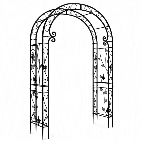Garden Abor - 88"(H)*51"(L), Sturdy Metal Garden Arch with Rust-Resistant Finish, Trellis for Climbing Plants Outdoor, Ideal as Wedding Arches for Ceremony（20MM Pipe）